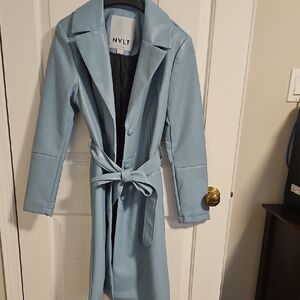 NVLT Women's Light Blue Trench Coat